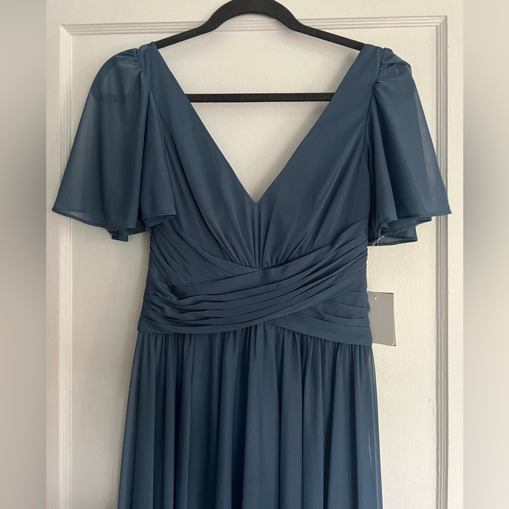 NWT David’s Bridal Bridesmaid Dress - Dusty Blue
